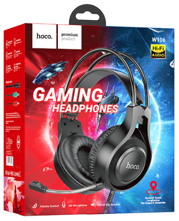 hoco gaming large wired headphones (W106)